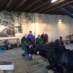 2012 – 2017 Lagerung und Pflege der Dampfmaschine in Reetze bei Siegfried Treichel in dessen Maschinenhalle