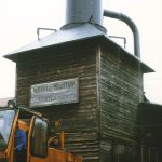 1998 - Turmaufnahme - Holzhandlung, Säge- und Hobelwerk E. Müller, Senator-Brünger-Straße in der Stadt Lüchow (Wendland)