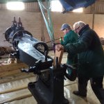 2012 &ndash; 2017 Lagerung und Pflege der Dampfmaschine in Reetze bei Siegfried Treichel in dessen Maschinenhalle