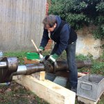 2012 &ndash; 2017 Lagerung und Pflege der Dampfmaschine in Reetze bei Siegfried Treichel in dessen Maschinenhalle