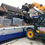 Verladung und &Uuml;berf&uuml;hrung der Dampfmaschine zum Betrieb von Jens Lachmann, Loger Landstra&szlig;e 5, L&uuml;chow (Wendland)