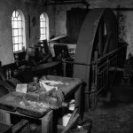 Dampfmaschine im S&auml;ge- und Hobelwerk, Weyhestra&szlig;e 3 / Senator-Br&uuml;nger-Stra&szlig;e in der Stadt L&uuml;chow (Wendland)